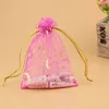 Hot Sale 100pcs/lot Organza Colorful Bags Moon and Star Drawstring Pouches Popular Gift Bags&Pouches Cheap 7*9cm Jewelry Bag