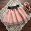 New Women Tutu Pleated Beads Skirts Organza Bow Knot Skirt Sexy High Waist Tulle Skirts Women Skirt