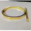 316L Titanium steel Luxury Love screw Bangles brand with cz stone screwdriver bracelets for women men bracelets with original 2584
