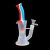 Smoking Dab Rigs Glass Bongs Water Pipe Silicone Spoon Pipes hookah Detachable Double layer filtration Multi-Function dabber Tool Wax