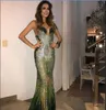 イブニングドレスYousef aljasmi Kim Kardashian v-neck Beaded Crystal Split Split Lemaid Backless Almoda Gianninaazar Zuhlair Murad Ziadnakad