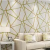 Metalen driehoek geometrische moderne design muurpapier home decor behang voor muren rol slaapkamer woonkamer gang wanddekking