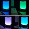 Renkli LED Işık Bluetooth Hoparlör Taşınabilir Kablosuz Stereo Hoparlörler Ses Kutusu Elsiz TF çalar saat Beyaz
