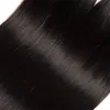 Indian Virgin Hair One Bundels Rechte één Sample Natuurlijke Kleur Menselijk Haar Weeft Steil Haar WEKS 95-100g / stuk