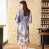 Gorąca Sprzedaż Czarny Lato Satin Kimono Szlafrok Kobiety Panna Młoda Druhna Ślubna Szata Suknia Seksowna Kwiat Długa Pleasear M-2XL S1015