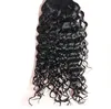 100% Natural Brazilian Remy Human hair Ponytail Horsetail Clips in/on Human Hair Extension Loose Curly Hair 140g