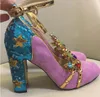 2018 verano mujeres brillo tacones altos bombas de diamantes zapatos de fiesta bombas de cristal bling bling zapatos de vestir zapatos de boda sandalias de lentejuelas