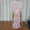 Venda quente Marfim cor Cadeira Sash para Casamentos com Grande 3D Chiffon Decorações Do Casamento Delicado Cadeira Cobre Cadeira Sashes