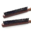 Professional Boar Bristle Hair Dress Comb Fluffy Wood Handle Hair Brush Anti Loss Wooden Barber Hair Comb Scalp Hairdresser Styling Tool