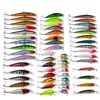 56PC Assorted mieszany zbiór łowienia Zestaw Plastikowy twardy wobbler Crankbait z wysokim haczykiem Minnow Bait Carp Fish Spinners268L9990468