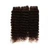 Tesse per capelli vergini brasiliani castano scuro con chiusura onda profonda 4 pacchi di capelli umani color cioccolato offerte 3 pezzi con frontale 4x4 Lac6266551