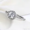 Pandora Charms Jewelry Czダイヤモンド925スターリングシルバーリング女性の結婚式ギフト指輪のためのオリジナルの箱とロマンチックなかわいいリング