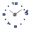 時計新しいホット送料無料クォーツセール静かな壁時計興味深い3D DIYホーム装飾時計ローマ数字のアートステッカーシングル