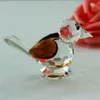 Crystal Glass Animal Pie Bird Staty Figurines Handgjorda Julbröllop Försäljning Hem Dekoration Konst Hantverk Ornament