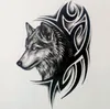 15st Vattenöverföring Fake Tattoo Waterproof tillfälliga tatueringar Sticker Men Women Wolf Tattoo Flash Tattoo 1219CM3678586