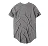 2019 Sommar Solid Curved Hem Camo T-shirt Män Longline Utökad Camouflage Hip Hop Tshirts Urban KPOP Tee Shirts Mens kläder