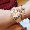 女性gypsophilaカラーダイヤモンド腕時計レディースファッションラインストーンドレスウォッチラグジュアリーレザーストラップ腕時計カラフルホットスレールガールギフト