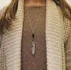 Lava-rock bead veer / bladeren kwastje lange ketting aromatherapie essentiële olie diffuser kettingen zwarte lava hanger sieraden voor vrouwen