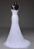 Hot Sale Gratis Frakt Elegant Vacker Lace Blommor Mermaid Bröllopsklänningar Vestidos de Noiva Robe de Mariage Bridal Dress
