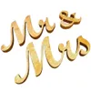 Milieuvriendelijke trouwtafel middelpunt decoratie gouden glitter Mr mevrouw houten brief bruiloft huwelijk foto foto cabine prop feest gunsten