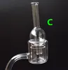 DHL 28 mm OD XL XXL Cuarzo Térmico Banger Nail + Glass Bubble Carb Cap 90 grados Tubo doble Clavo de cuarzo para Bongs de vidrio Fumar