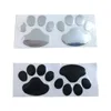 100PR/LOT Auto decals with Dog paw Bumper Stickers soft pvc Footprint silver Cool cheap car decals