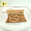 Kraft Vintage Boxes Brown Shabby Rustic Emballage Cadeau Bonbons Boîtes Avec Corde Faveur De Mariage