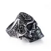 El más nuevo anillo de sello masónico de cabeza de calavera de acero inoxidable 316 para hombres Diseño especial único Punk Gothic AG emblema masón esqueleto Joyería retro antigua