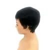 픽시 컷 브라질 버진 머리카락 레이스 프론트 가발 짧은 밥 사람 헤어 글루없는 풀 레이스 인간 머리 가발 흑인 여성 2440135