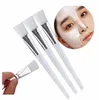 Facial Mask Brush Face Treatment Makeup Tool Mud Mask Applicator Brush with Clear Plastic Handle Skin Care