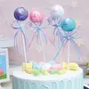 Cake Toppers Banner för Cupcake Wrapper Bak Cup Födelsedag Tea Party Bar Sweetheart Table Dekoration Baby shower Glänsande Sequins Ball