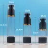 15ml 30ml 50ml transparent vakuum lotionflaska, emulsionsförpackning behållare, smink sub-tappning snabb frakt f733