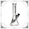 Vierkante basis glazen bong 10 inch glasrookpijp met ijscatcher Water Bongs Glass Hookah Pijpen Waterpipes Hot Sale