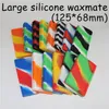 Platt stora vaxkamrater Big Silicone Wax Pad Silicon Storage Square Wax burkar Dab Concentrate Tool Dabber Oil Holder för GLAS6464154