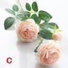 3 Köpfe künstliche Blumen Pfingstrosenstrauß Seidenblumen Brautstrauß Herbst lebendige gefälschte Rosenblumen für Hochzeit Home Party Dekor