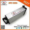China Supply High Quality Rear Rack 24V Li Ion Battery Pack 24V 22Ah Battery use in 7S9P Cells for 700W Electric Bike