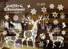 크리스마스 장식 창 유리 스티커 메리 크리스마스 산타 클로스 눈 PVC Xmas Home Decals284L 용 탈착식 벽 스티커