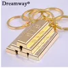 Pure gold key chain golden keychains keyrings women handbag charms pendant metal key finder luxury man car key rings accessory