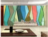 窓壁画の壁紙美しいファッション抽象的な幾何学ラインパターンリビングルームテレビ背景壁250m