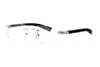 Lunettes de soleil en bois de créateur de mode lunettes de corne de buffle sans monture lentille claire lecture anti-rayonnement montures optiques lunettes pour hommes e8985551