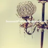 Support de fleurs candélabres en métal à 5 bras avec pendentifs en cristal bougeoir de mariage pièce maîtresse décoration de fête best0003