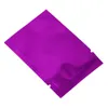 200個/ロット6×9 cm紫色の色の真空シーラーのサンプルパケットアルミホイルマイラー漏れ防止フラットラップ真空バッグ枯渇のための涙ノッチ