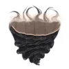 Malaysiska Virgin Hair Extenisons Lösa vågbuntar med 13x4 spets frontal 4st / mycket mänsklig hår kroppsvåg djup våg rakt hår 8-28 tum