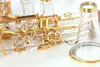 Music instrument gold plated key Bb acrylic transparent body clarinet