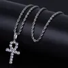 8 disegni per opzioni Collana con croce di moda Collana con pendente a croce con chiave per unghie placcata in oro CZ per uomo donna NL-749