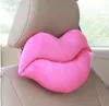 Car Seat Neck Rest Belt Headrest Pads Red Big lips shape Nap Headrest Cute Automotive occipital6192836