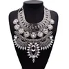 Luxury Flower Bib Crystal Necklace Boho Collar Necklace for Women Costume Jewelry Christmas Gift 1Pc 4 Colors9627691