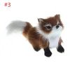 1Pc Simulation brown fox plush toy polyethylene & furs fox model home decoration birthday gift collection toy