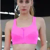 Artı Boyut Boyut Sütun Fermuar Ön Yastıklı Push Up Shockproof Yoga Sütyen Gym Panon Fitness Kadınlar Spor Top Yelek 2xl5xl6746684