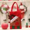 Creative Christmas Eve Tote Bags Santa Snowmen Penguin Elk Tree Decorar Caja de regalo de algodón para niños Niños Candy Xmas Bag 4 2jb hh